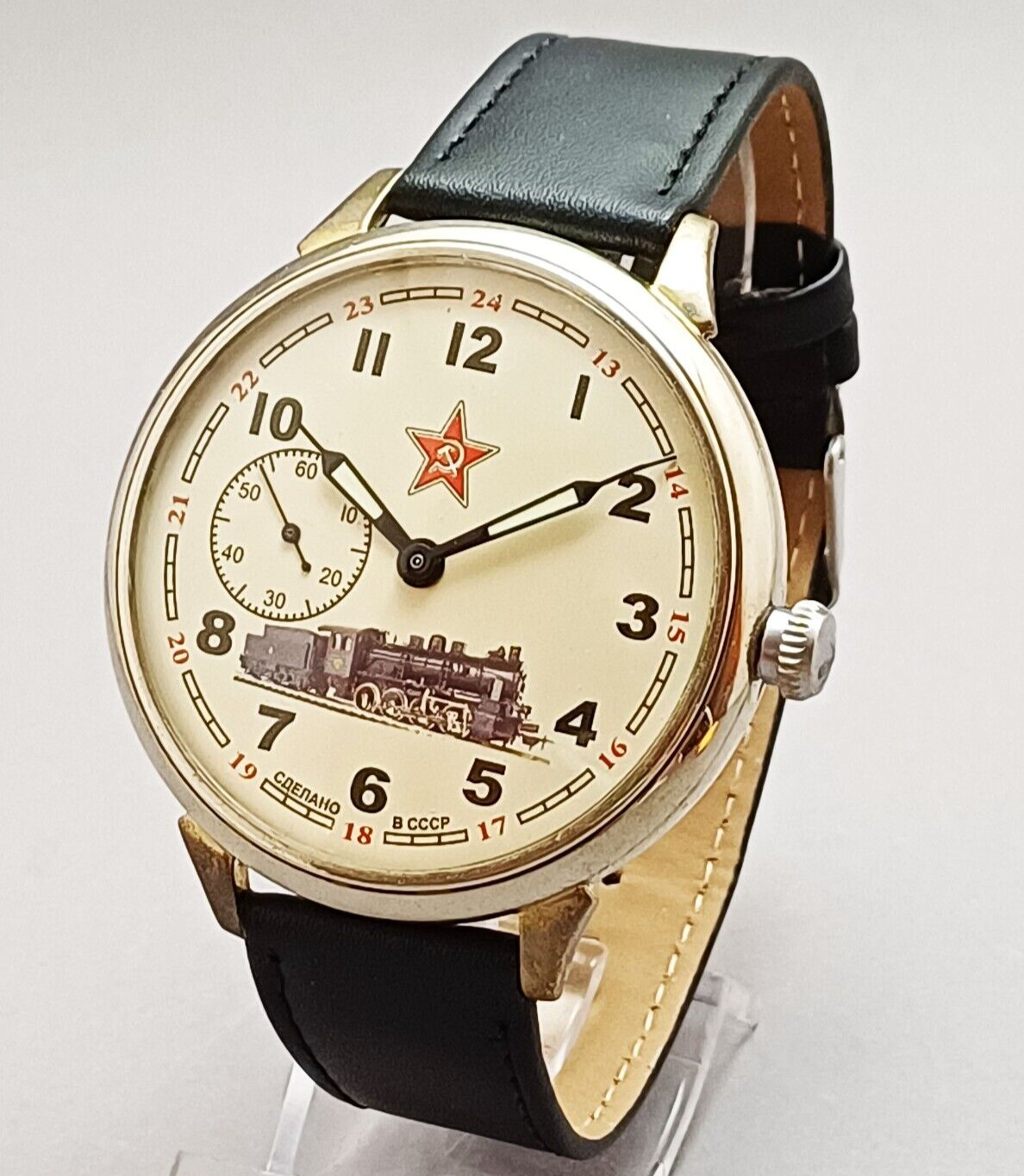 Molnija Molnia Train Vintage Russian USSR Soviet mechanical Wristwatch #140