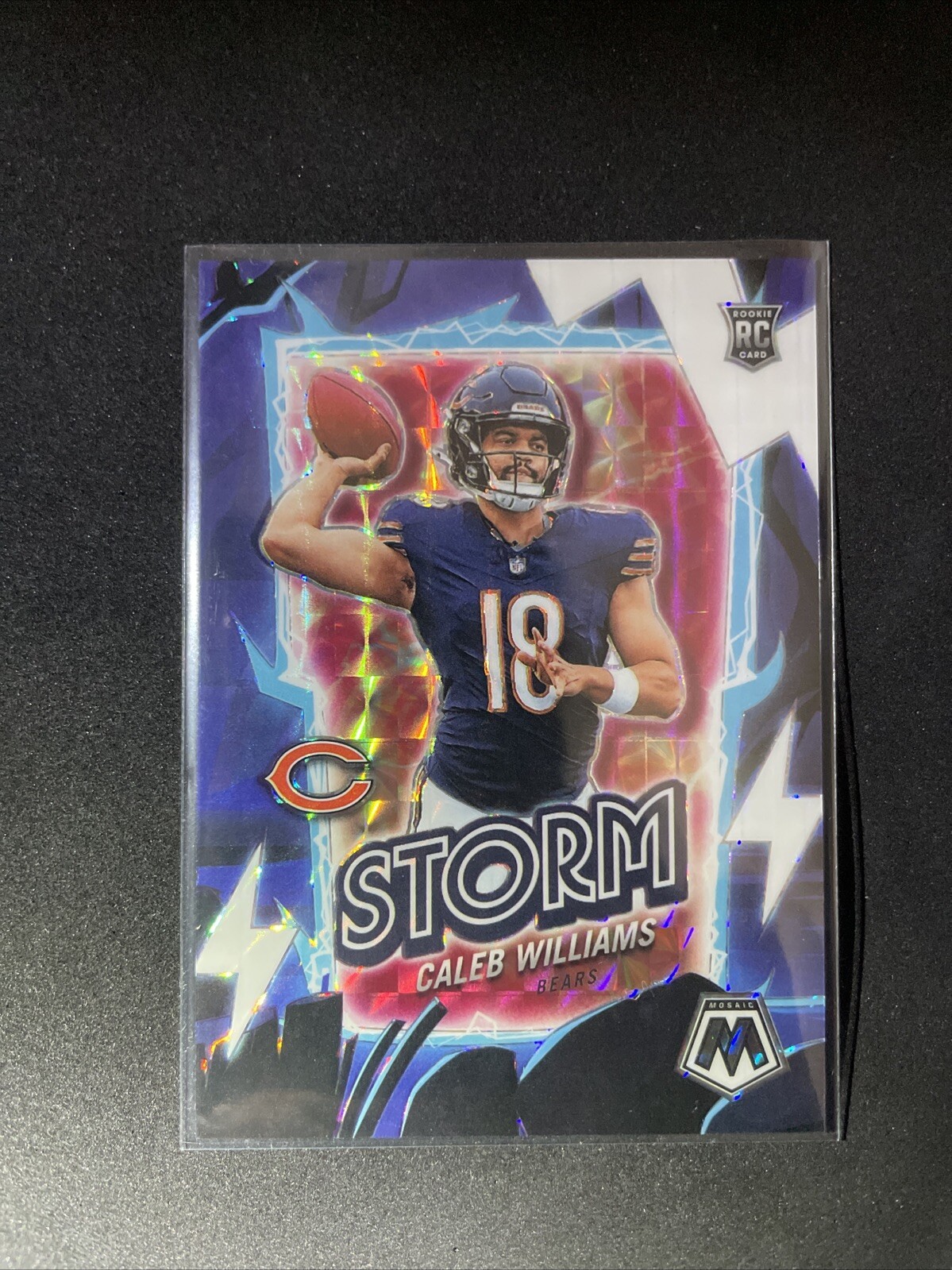 2024 Panini Mosaic Caleb Williams Rookie RC Storm White #’d/25 Bears