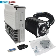 US SHIP】Servo Motor Kit 1000W 220V Servo Motor without Brake+Driver Controller