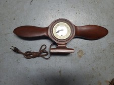 Vintage Wooden Airplane Propeller Clock Antique Old Aviation Plane Clocks 