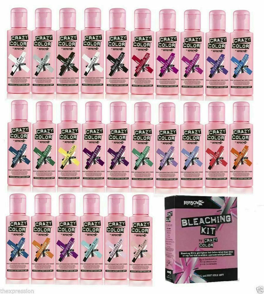 CRAZY COLOR Crazy Colour Semi Permanent Dye Colours Conditioning Cream Colour Shampoo