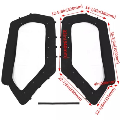 2020-2024 Kawasaki Teryx KRX 1000 Soft Upper Doors Windows Set for