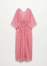 Chufy x Mango Women's Size 6 Maxi Dress Voluminous Mumu Sheer Coverup Oversized