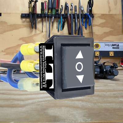 IndusTec 20 AMP 12v DC Momentary Reverse Polarity Rocker Switch DPDT SEE VIDEO