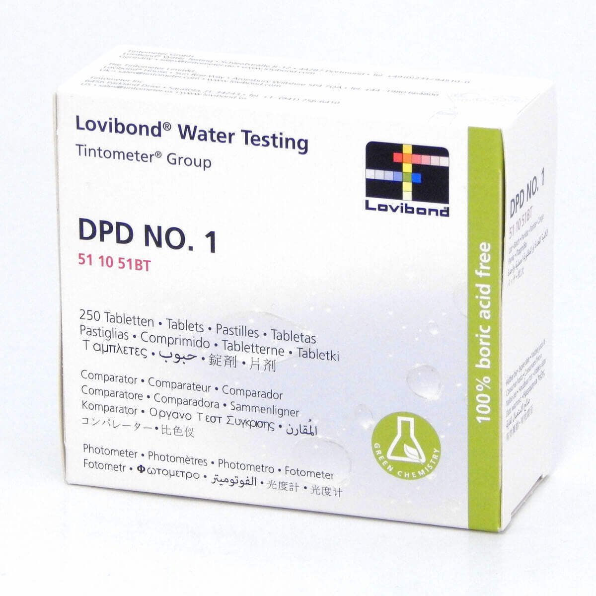 250 Pastiglie DPD1 Lovibond per Fotometro Scuba MD PM600 | Cloro Libero