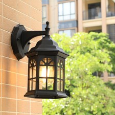 Front Porch Vintage Wall Lantern Black Wall Sconce Outdoor Lighting Lamp Garden
