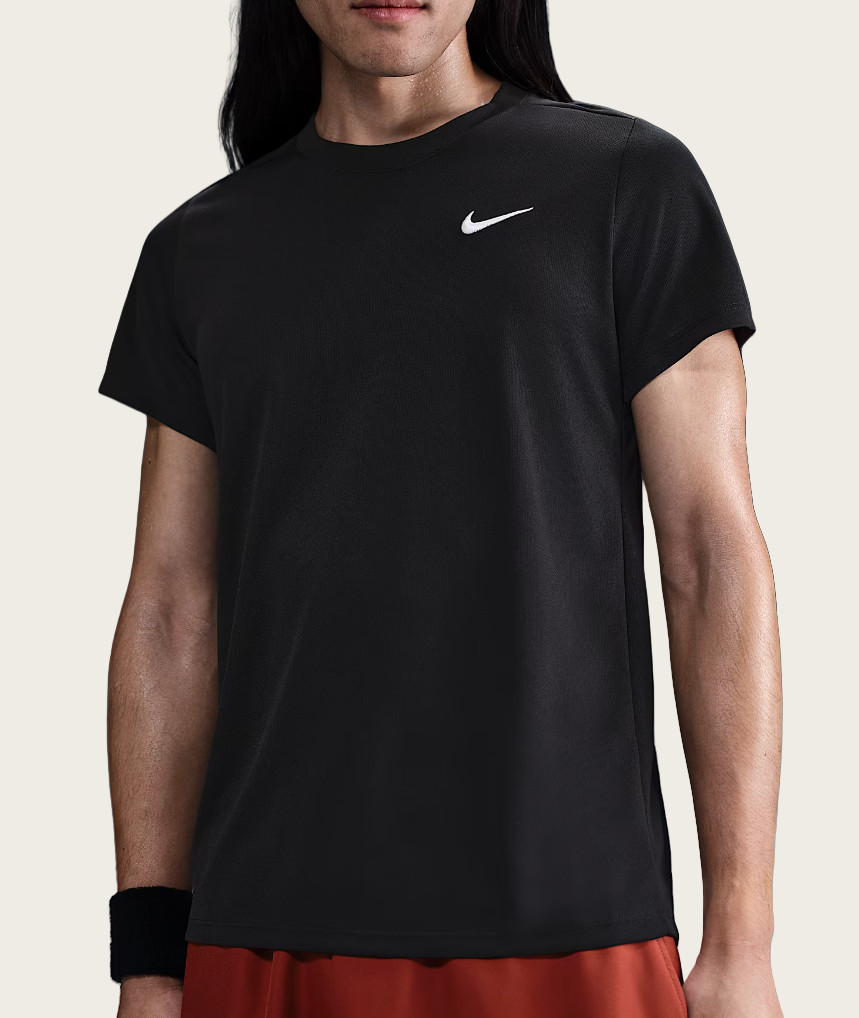 Спортивная футболка Nike Court Victory Mens Dri-FIT Tennis Top Черная AsiaFit FZ6922-010