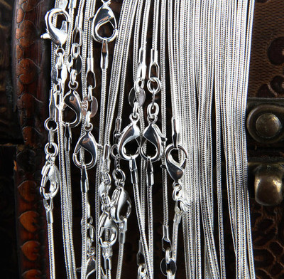 Wholesale Bulk 2-100X 2MM Silver EP Snake Chain Silver Plated Men/&Women Necklace