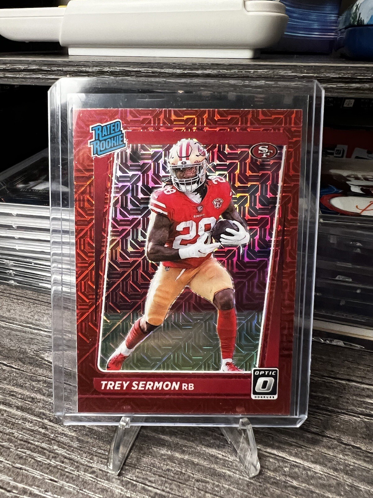 2021 Donruss Optic Trey Sermon Rated Rookie Red Mojo SP 49ers #224