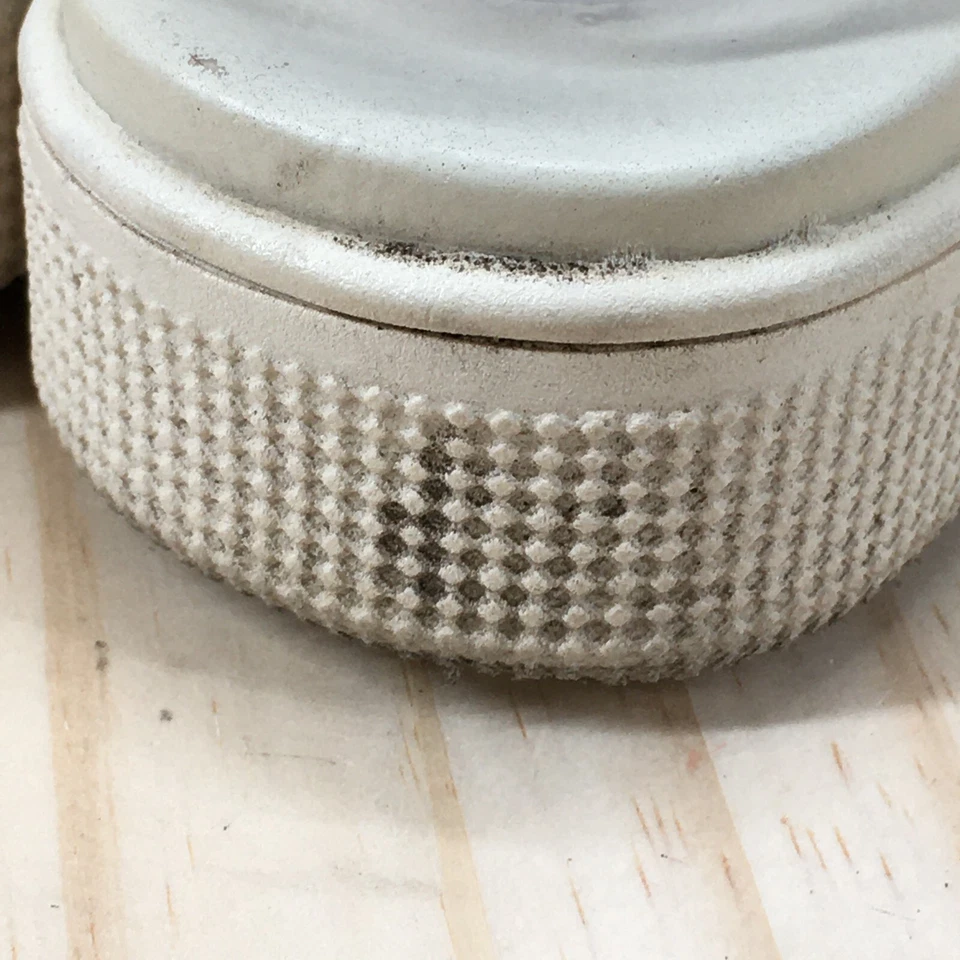 Sandalias Mia para mujer 8 deslizables blancas sin cordones cómodas informales punta abierta tacones de cuña Foto 4 de 4