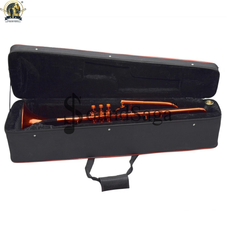 Trombón de válvula SOUND SAGA paso Bb incluye boquilla y estuche de transporte (ROJO) Foto 4 de 4