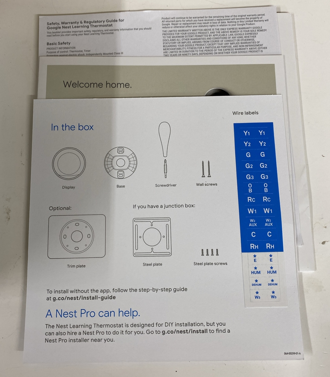 Google Nest Thermostat (3rd Generation)  w/ 2x Temperature Sensors - White