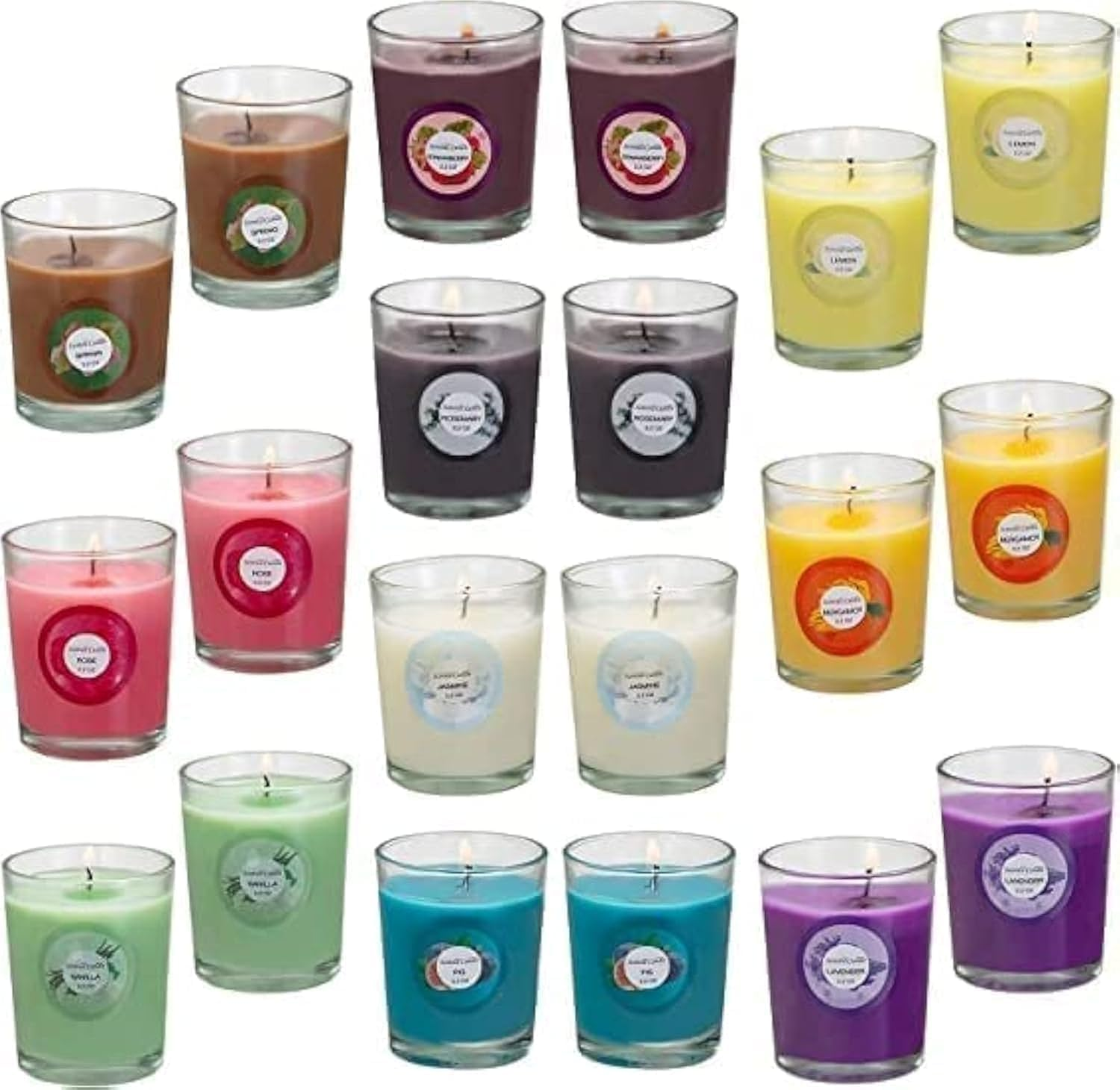 20-Pack Premium Scented Candles Gift Set - 10 Fragrances for Home Relaxation & Women