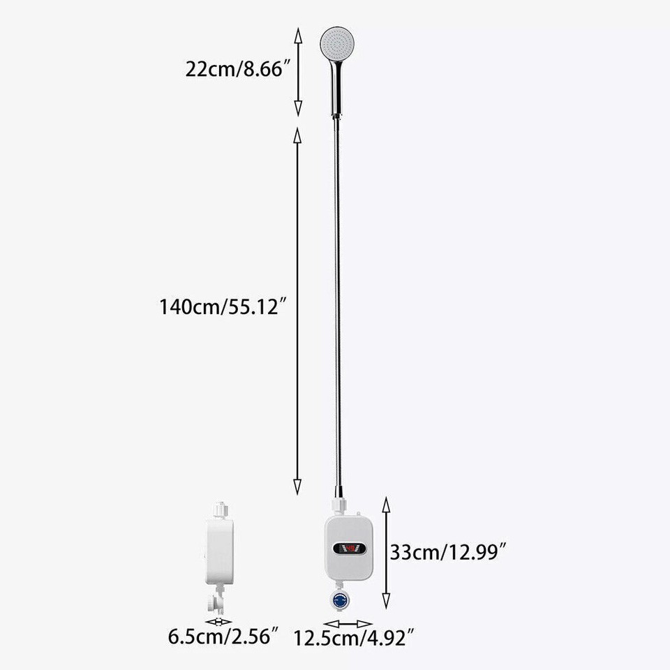3500W Electric Tankless Instant Hot Water Heater For Bathroom Bath w