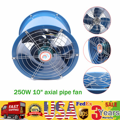 10'' Explosion-proof Axial Fan Cylinder Pipe Fan 1420r/min Warehouse Workshop NEW
