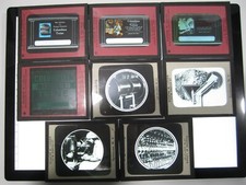 Antique Glass Slide plates - Columbian Rope Company - Auburn, NY - B W  Color