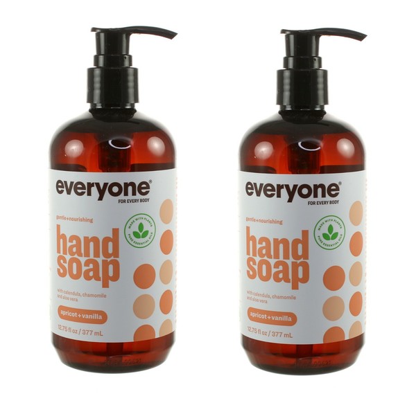 (2) EVERYONE FOR EVERYBODY HAND SOAP APRICOT VANILLA 12.75 FL OZ PUMP