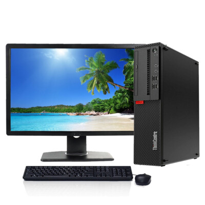 Lenovo Desktop Computer i5 to 16GB RAM 2TB HD or SSD 24 LCD