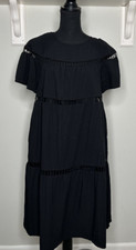 Ann Taylor Straight Dress Women's Sz Medium Lined Black Elegant Travel Party