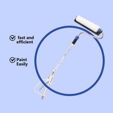 Airless Paint Roller Brush High Pressure Retractable Painting Equipment 87x27cm