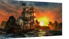 Leinwand Schiff Landschaften Bilder Wandbilder - Hochwertiger Kunstdruck XXL