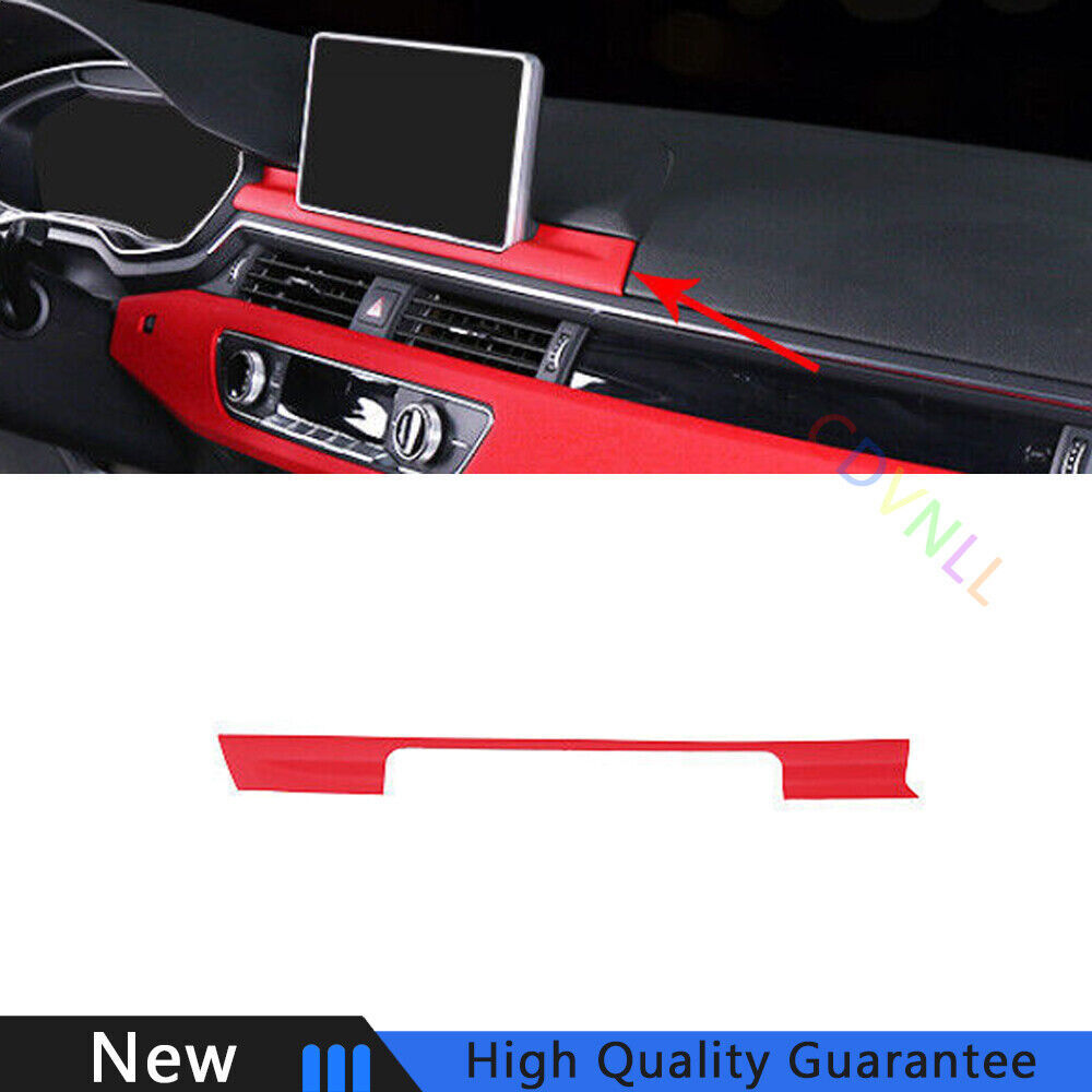 Fit For Audi A4 A5 2017-2019 Bright Red Central Console Navigation Strip Trim 1*
