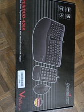 Perixx Wired Ergonomic Split Keyboard Black Periduo406-A Vertical Scroll TESTED