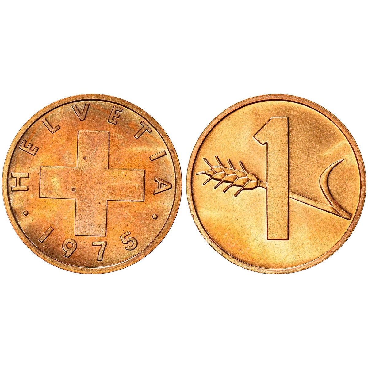 Swiss 6 Coin Set 1 2 5 10 20 Rappen 1/2 Franc | Switzerland | 1968