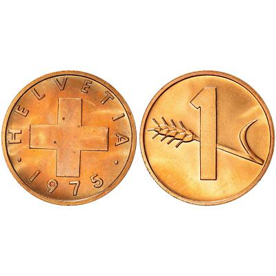 Swiss 6 Coin Set 1 2 5 10 20 Rappen 1/2 Franc | Switzerland | 1968
