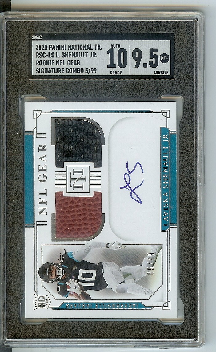 LAVISKA SHENAULT RC 2020 NATIONAL TREASURES RSC-LS AUTO/JERSEY 5/99