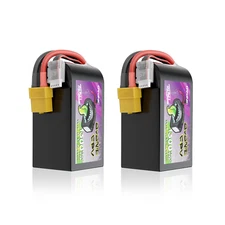 2X Ovonic 18.5V 130C 1300mAh 5S Lipo Battery XT60 For RC Drone 5"FPV racing quad