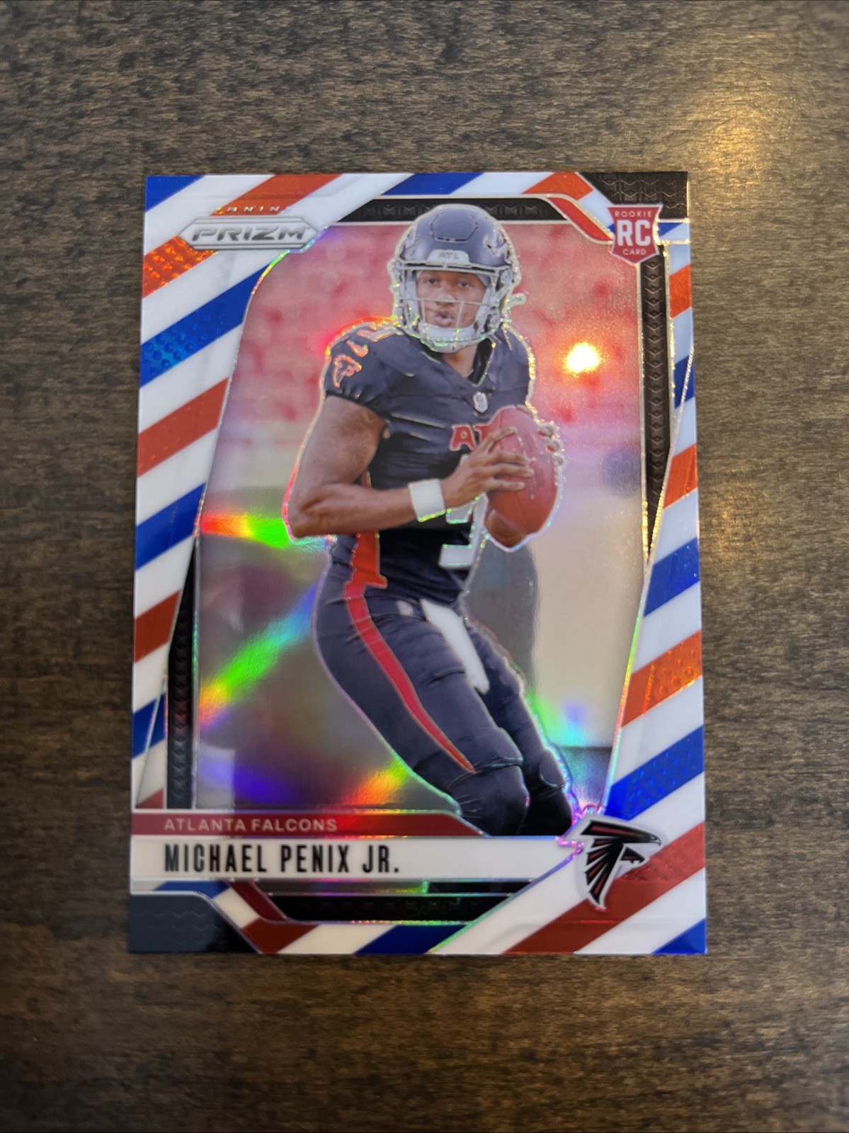 2024 Panini Prizm Michael Penix Jr Red White Blue #378 Rookie RC Atlanta Falcons