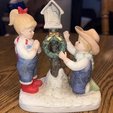 Vintage 1985 Homco Denim Days  #1519 "A Child Is Born"  Figurine VERY NICE!