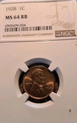 192⁸ Lincoln Wheat NGC MS 64 RB
