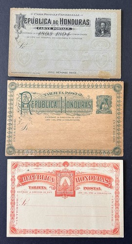 Early Honduran Postcards (3) Hamilton Bank Note Co. Publisher ~ 1893