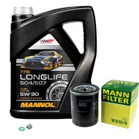 Mann Inspektionspaket 5L Mannol Longlife 5W-30 FüR Toyota RAV 4 II 2.0 4WD
