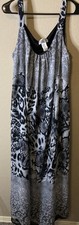 Robbie Bee Animal Print Maxi Sundress Sz 16W Made In USA