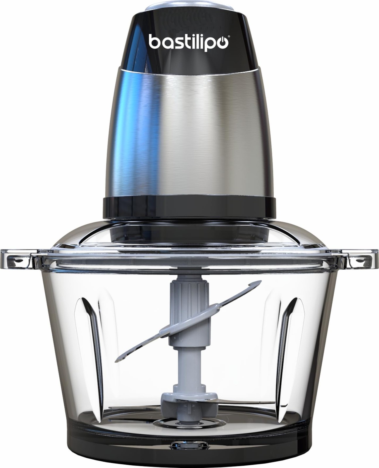 Hachoir en verre 1,2 L et 350 W en acier inoxydable à double vitesse pour cuisine