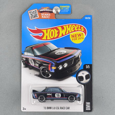 2016 Hot Wheels '73 BMW 3.0 CSL Race Car Black BMW Series 5/5 First Release