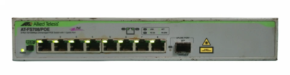 Allied Telesis AT-FS708/POE Unmanaged Fast Ethernet 8-port 10/100TX Switch ✅💥 - Image 2 of 4