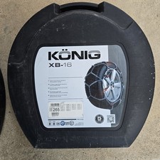 Konig Xb-16 265 Snow Tire Chains 16mm Suv Truck Van W Case Instructions Konig Xb-16 265 Snow Tire Chains 16mm Suv Truck Van W Case Instructions