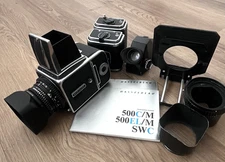 Hasselblad 500c/m Medium Format Film Camera Zeiss Planar F2.8 80mm Lens A12 C12