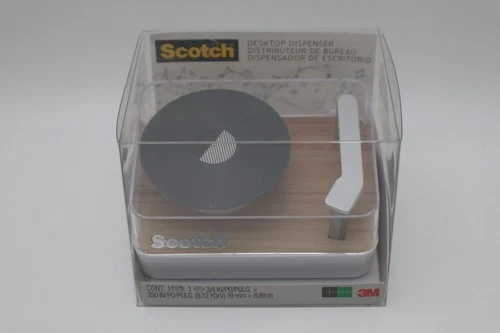Scotch Desktop Tape Dispenser Vinyl Record Player - New