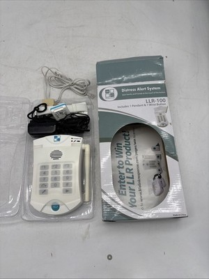 Life Link Response LLR-100 Distress Alert System Base Pendant Wrist Button White