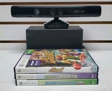 Xbox 360 Kinect Sensor Bar Bundle w/Games - Tested  Works - Lot 1 READ 