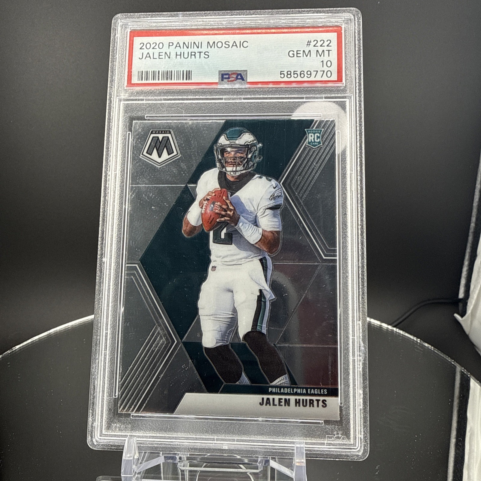 2020 Panini Mosaic Jalen Hurts #222 PSA 10 GEM MT