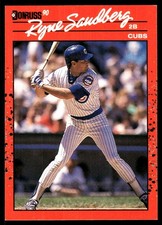 Ryne Sandberg 1990 Donruss #105 Chicago Cubs FREE SHIPPING AutographDen