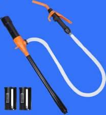 Portable Liquid Transfer Pump Battery Operated Fuel Gas Siphon W/ Adjustable Flo