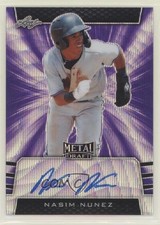 2019 Leaf Metal Draft Purple Wave 4/15 Nasim Nunez #BA-NN1 Auto 0w7