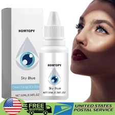 1/2/3 Pack Color Changing Eye Drops, Change Eye Color #Sky Blue 10ml